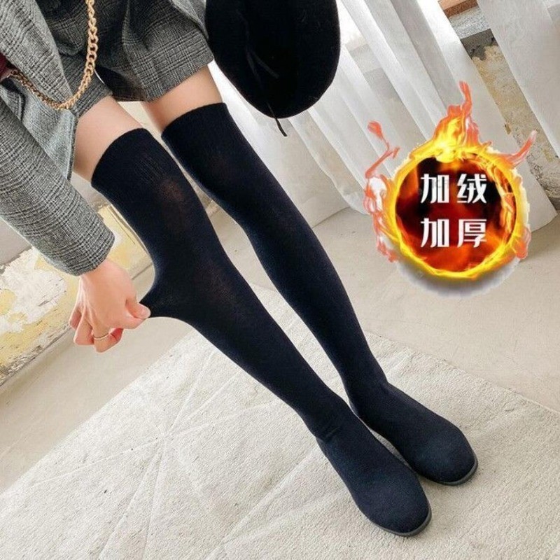 Women Over The Knee Sock Boots Knitting Sock Boots Pointed Toe Elastic Slim Female Thigh High Boots Flat Botas De Mujer Boots