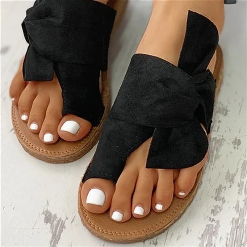 Women's Flip Flops Slippers Bow Knot Casual Open Toe Fish Mouth Flat Bottom Shoes Outdoor Sandals Shoes 2022