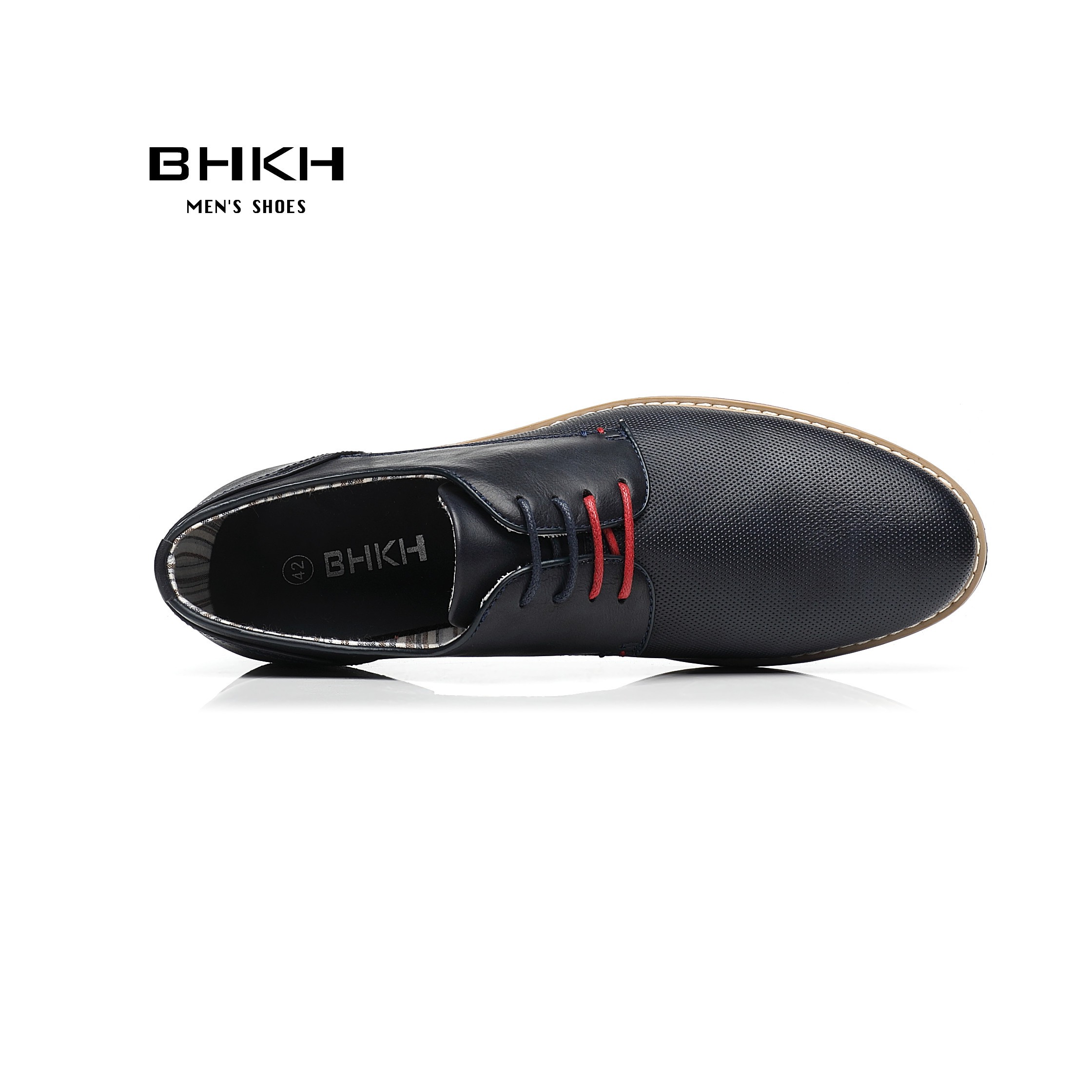 BHKH 2022 Genuine Leather Dress Shoes Comfortable Men Casual Shoes Smart Business Office Work Lace-up Men Shoes