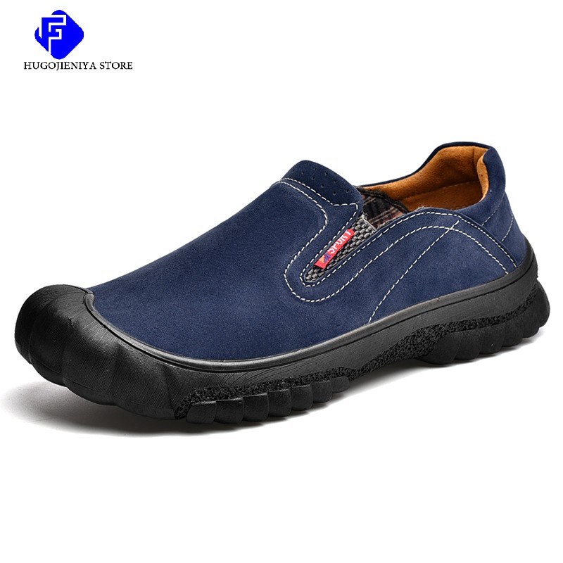 Brand Genuine Leather Men Outdoor Shoes Suede Leather Loafers Luxury Men Sneakers Handmade Driving Shoes Breathable Casual Shoes