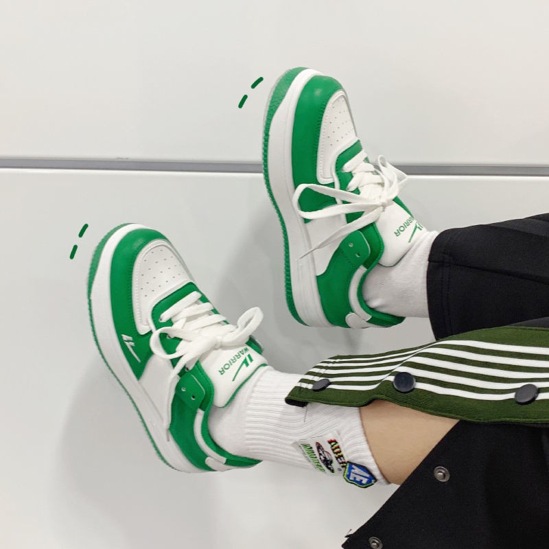 QWEEK green platform korean women's sneakers 2022 autumn new casual canvas shoes sports vulcanized running fashion tennis basket