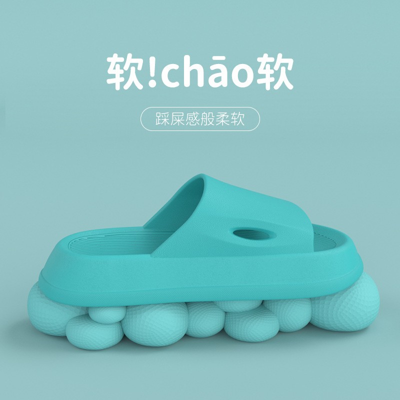 Couple slippers female summer solid color stepping on the shit men slippers tide home indoor and outdoor simple non-slip sandals