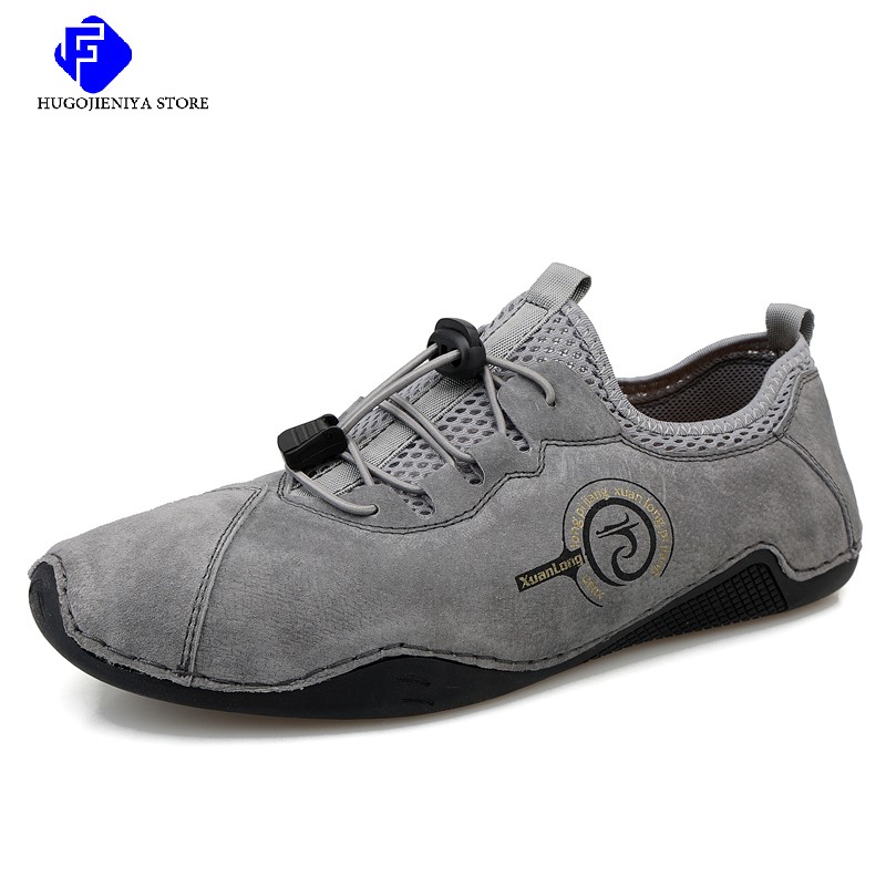 2022 new men's casual shoes men's shoes fashion high quality shoes leather driving shoes flat shoes handmade luxury boat shoes big size