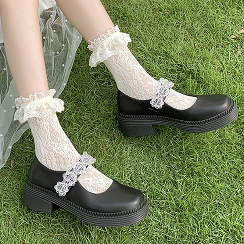 Lucifer Crystal Strap Women Mary Jane Shoes 2022 Spring Patent Leather Platform Shoes Woman Thick Bottom Lolita Mujer Shoes