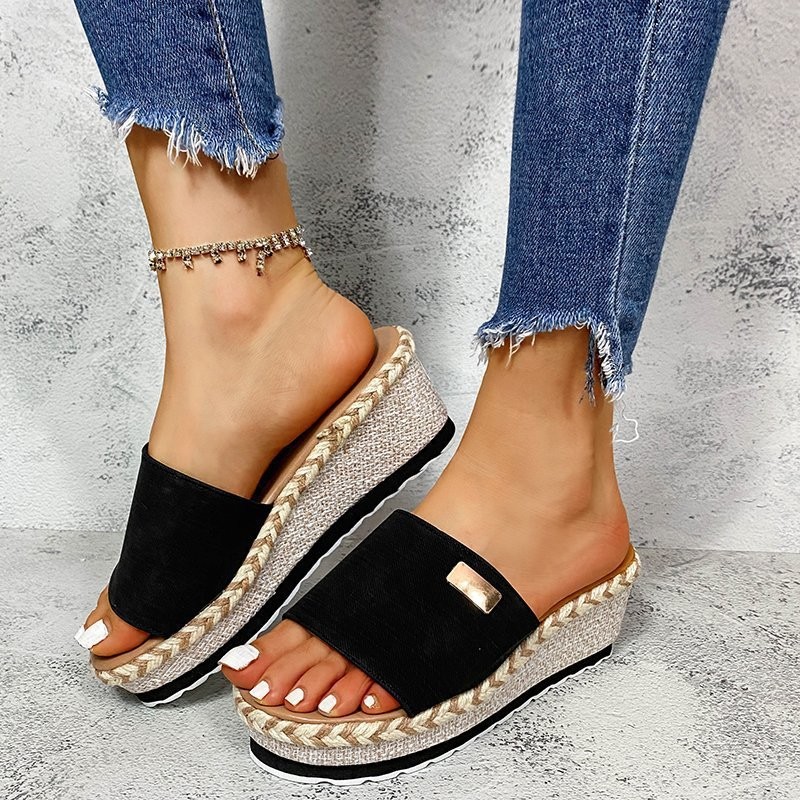 2022 Summer Chunky Heel Women Sandals Summer Wedge Sandals Casual Chunky Platform Sandals Female Wedge Sandals