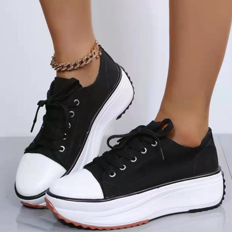 LuasTuas New Sneakers For Women High Platform Lace Up Spring Laddie'S Cool Fashion Shoes Holiday Woman Shoes Size 36-43