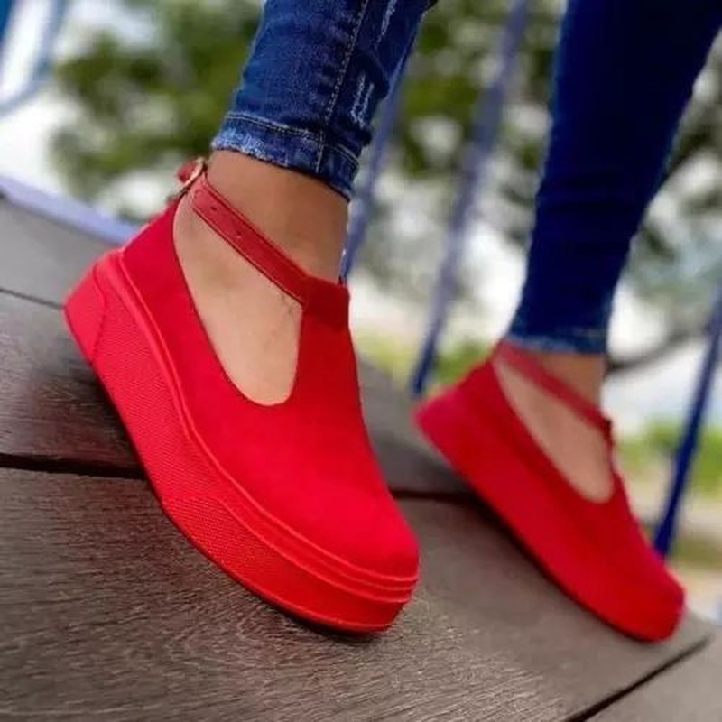 2022 ladies flat shoes summer mid heel platform sandals vulcanized shoes spring and autumn lightweight comfortable casual shoes