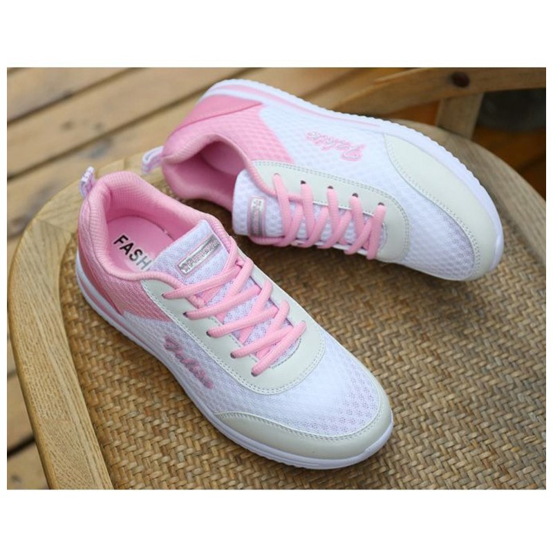 Sneakers Woman Spring Summer For Flat Mesh Basket Light Breathable Lace Up Casual Shoes Zapatillas Mujer