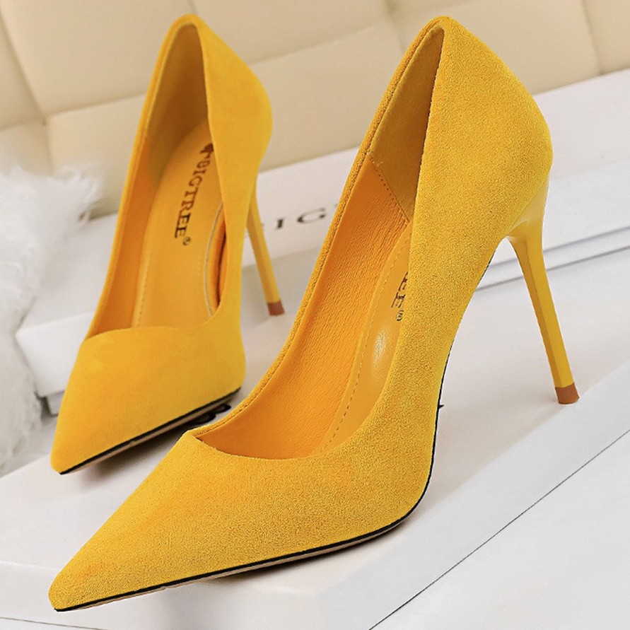 BIGTREE Suede Woman Pumps New High Heels For Women Office Shoes Fashion Stiletto Heels Women Basic Pump Plus Size 42 43