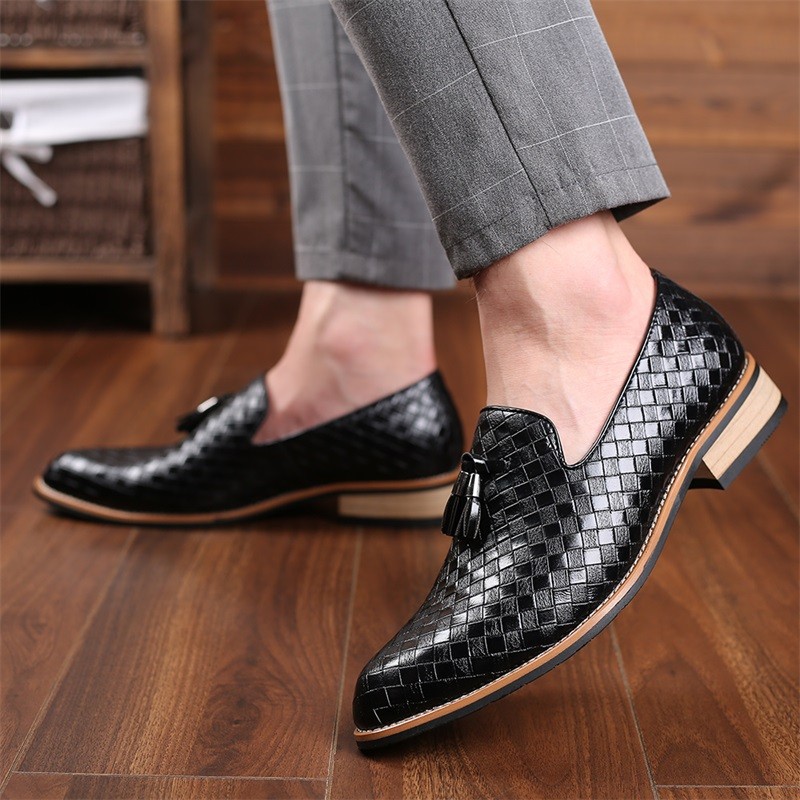 Men's Leather Shoes Wedding Party Shoes Large Size Flat Oxford Office Shoes For Men