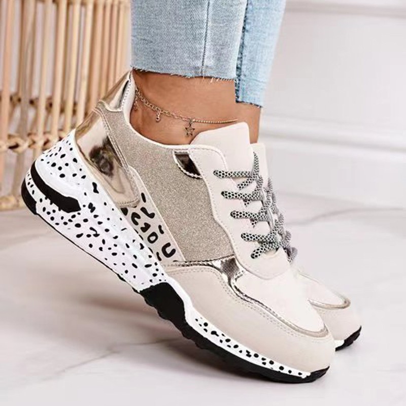 Women Spring Autumn Thick Sole Sneakers Woman Height Increasing Shoes Platform Sneakers Big Size 35-43 Female Sneakers