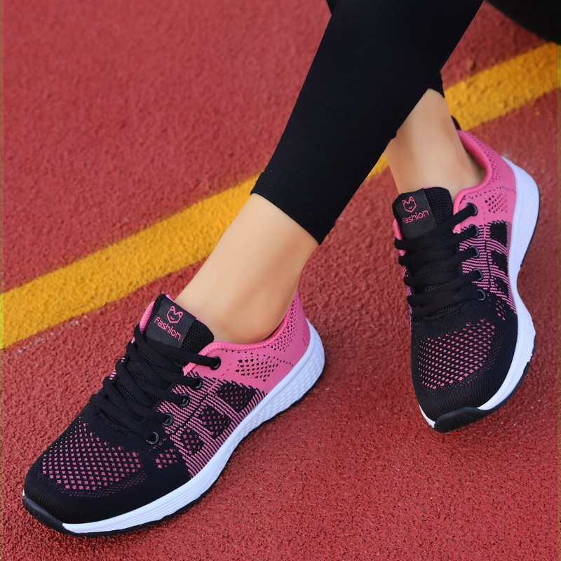 2021 New Sneakers Women Loafers Fashion Casual Women Shoes Breathable Lace-Up Mesh Women Sneakers