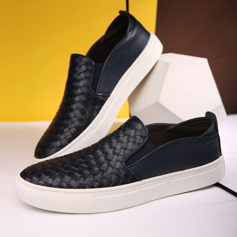 Men Oxfords Genuine Leather Men's Casual Shoes Luxury Brand Fashion Shoes Breathable Hand Knit Shoes Anti-slip Simple Shoes