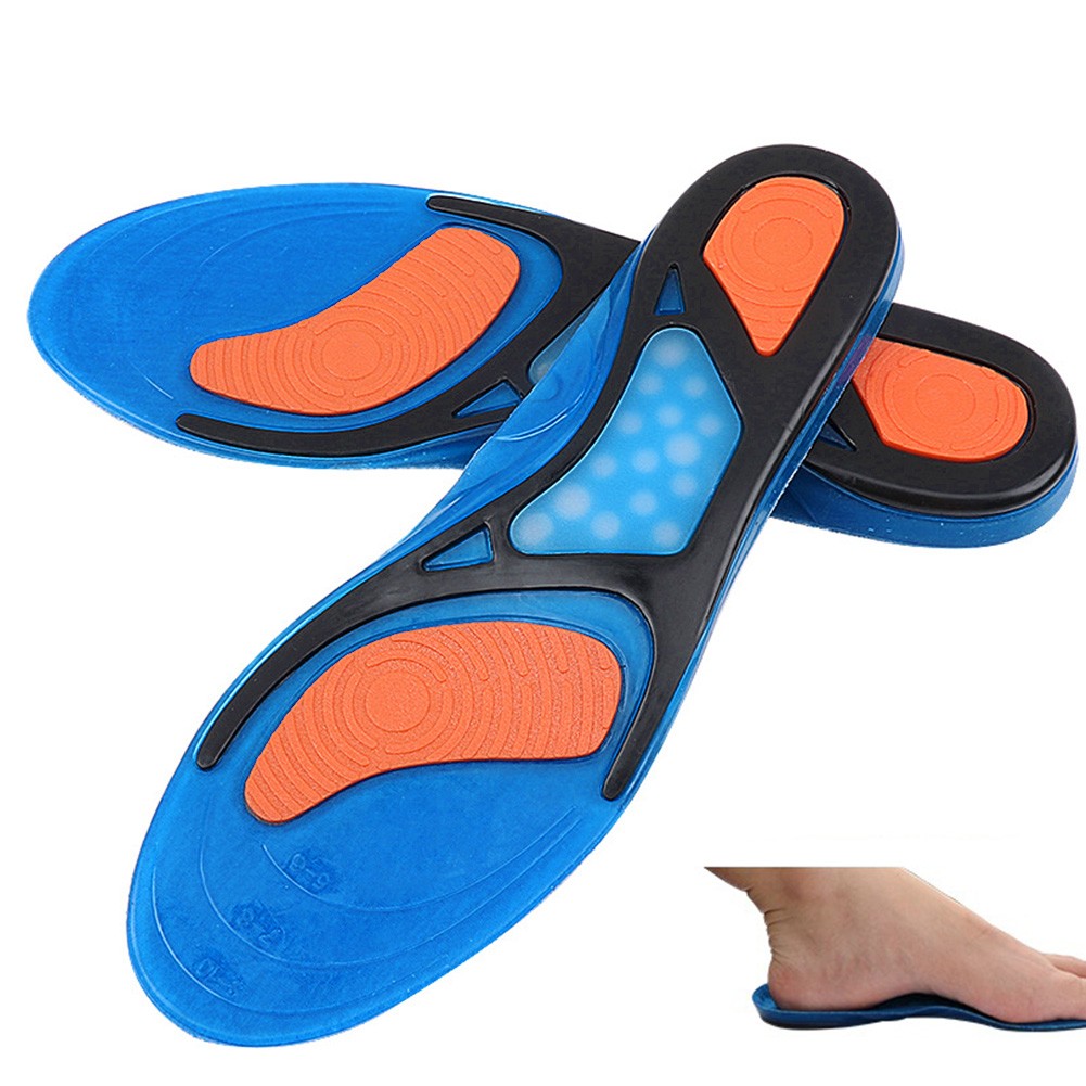 Unisex Basketball Silicone Deodorant Insoles Absorb Sweat For Plantar Fasciitis Flexible Soft Sports Shock Absorption Non-slip