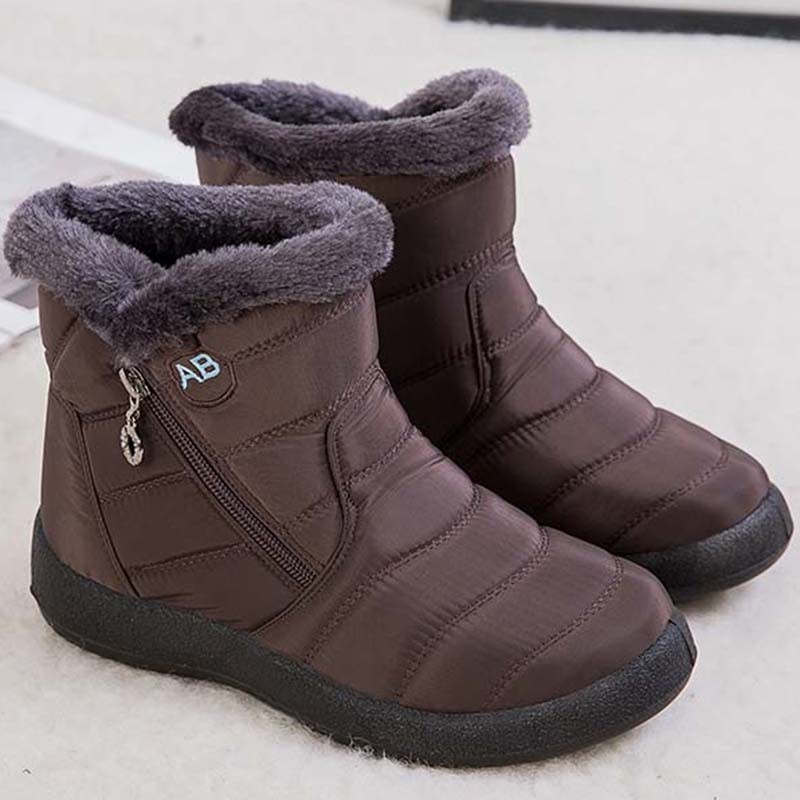 2021 women shoes waterproof boots for women zipper ankle chunky boots female winter snow boots women boots plus size botas mujer