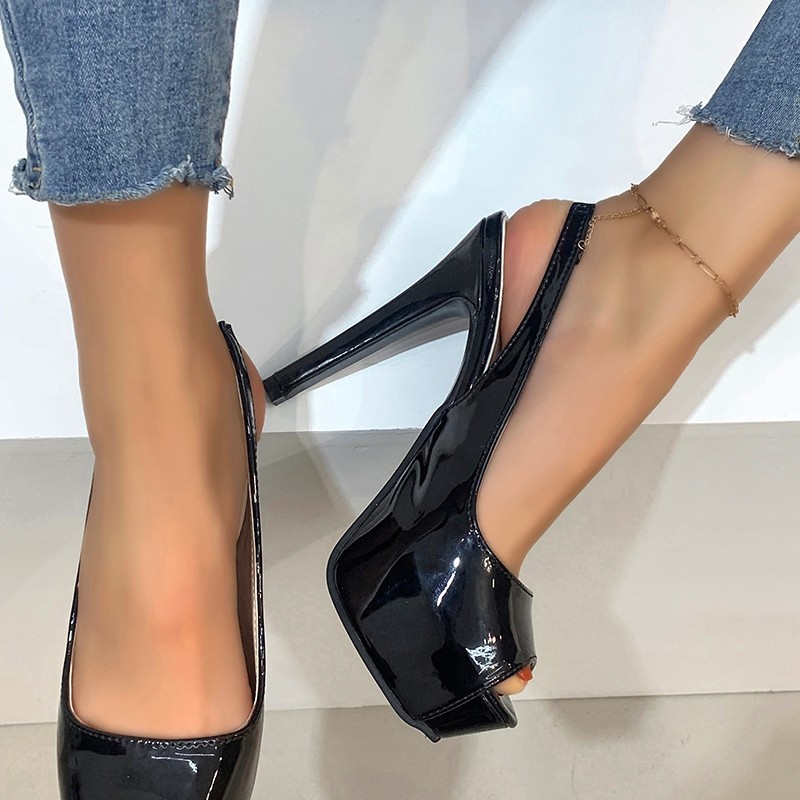 Lucifer Super High Heels Sandals Sexy Women 2022 Summer Open Toe Women Shoes Female Stiletto Heels Shoes Zapatos Mujer
