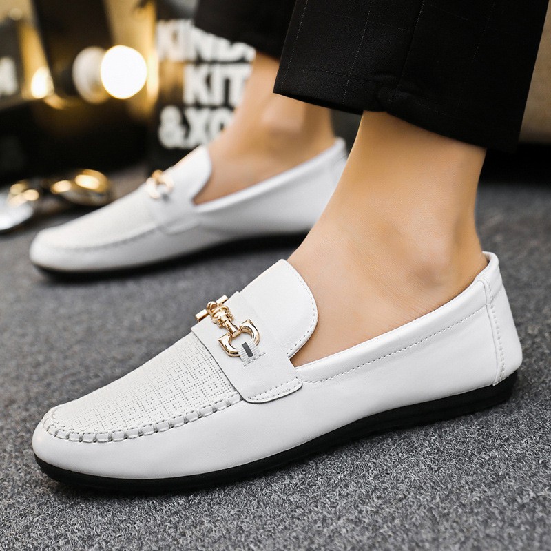 ZYYZYM Spring Autumn Men Casual Shoes Leather Trend Versatile Soft Sole Simple Loafers #D09