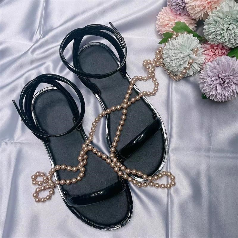 Jelly Sandals Women 2022 Leisure Flat Sandalias De Mujer Ankle Strap Chaussure Femme Beach Ladies Summer Shoes Zapatillas Mujer