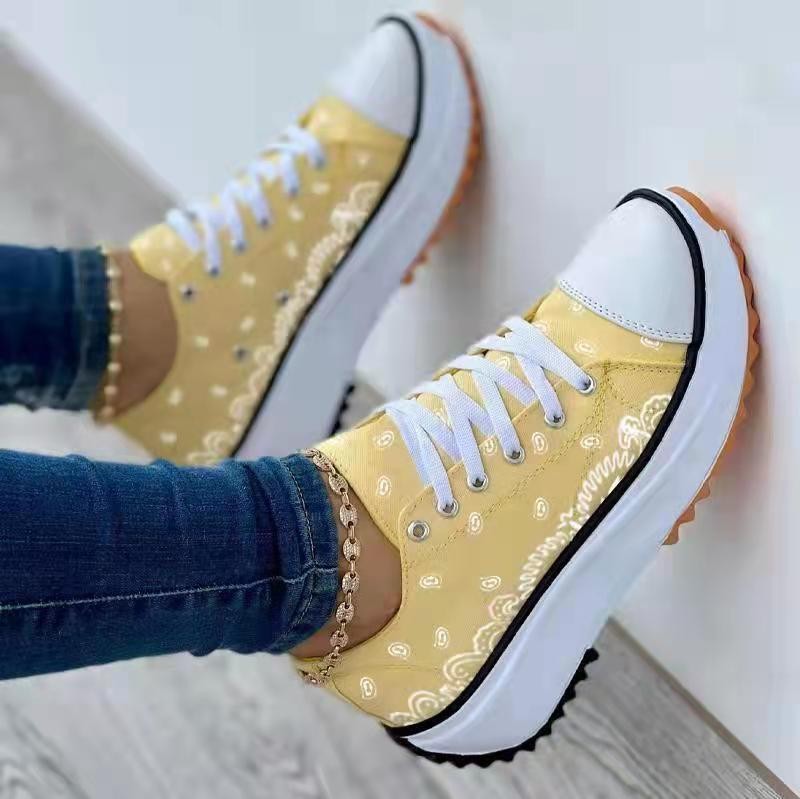 New Women Sneakers Thick Sole Shoes Woman Platform Sneakers Female Casual Sports Shoes Ladies Canvas Shoes Height Increase