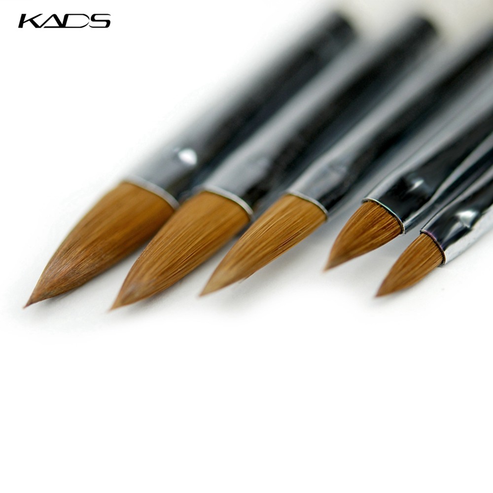 KADS Kolinsky Acrylic Brush Size 2#/4#/6#/8#/10# Acrylic Brush Professional Black Kolinsky Sable Acrylic Nail Brushes