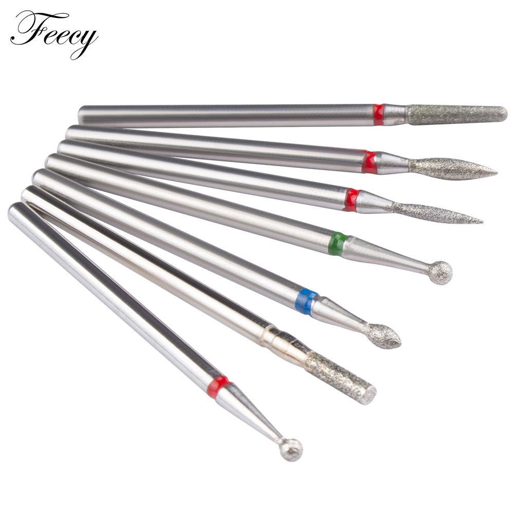 8pcs Diamond Milling Cutter for Manicure Set Nail Drill Bits Accessories Nozzles for Manicure Cutters Pedicure Sanding Nail File