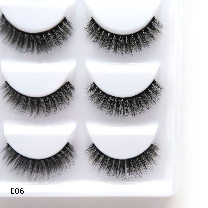 Wholesale 2/5/50 Boxes 3D Mink Eyelashes Natural Thick False Mink Eyelashes Lashes Soft False Eyelashes Wispy Makeup Cilios E01 E08