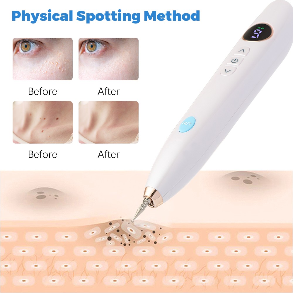 LCD Plasma Pen Professional Laser Tattoo Blackhead Removal Pen Skin Care Tag Tools Freckle Wart Removal Dark Spot Remover Beauty