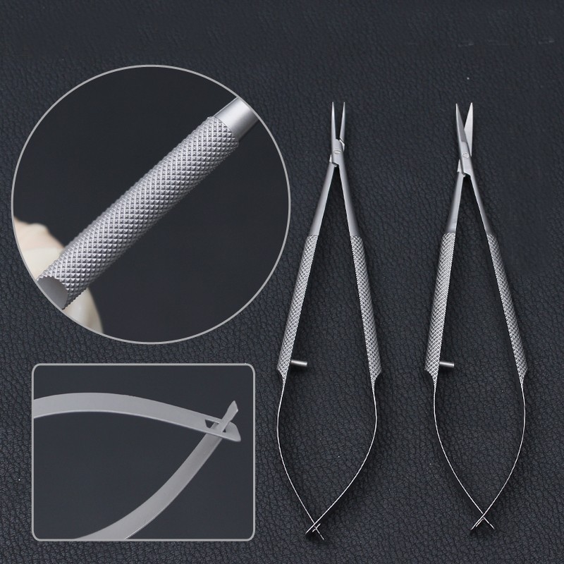 New Eye Microsurgery Instruments 12.5cm Scissors + Needle Holders + Forceps Stainless Steel Surgical Tool