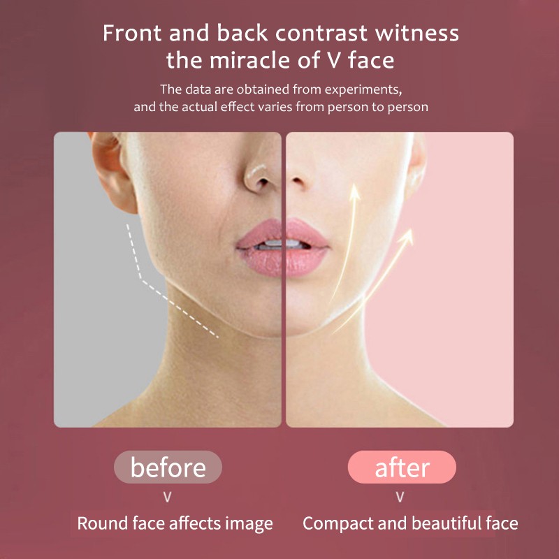 LED Photon Face Massager Vibration Slimming Face Massager Double V Shape Chin Face Lift Cheek Tightening Machine