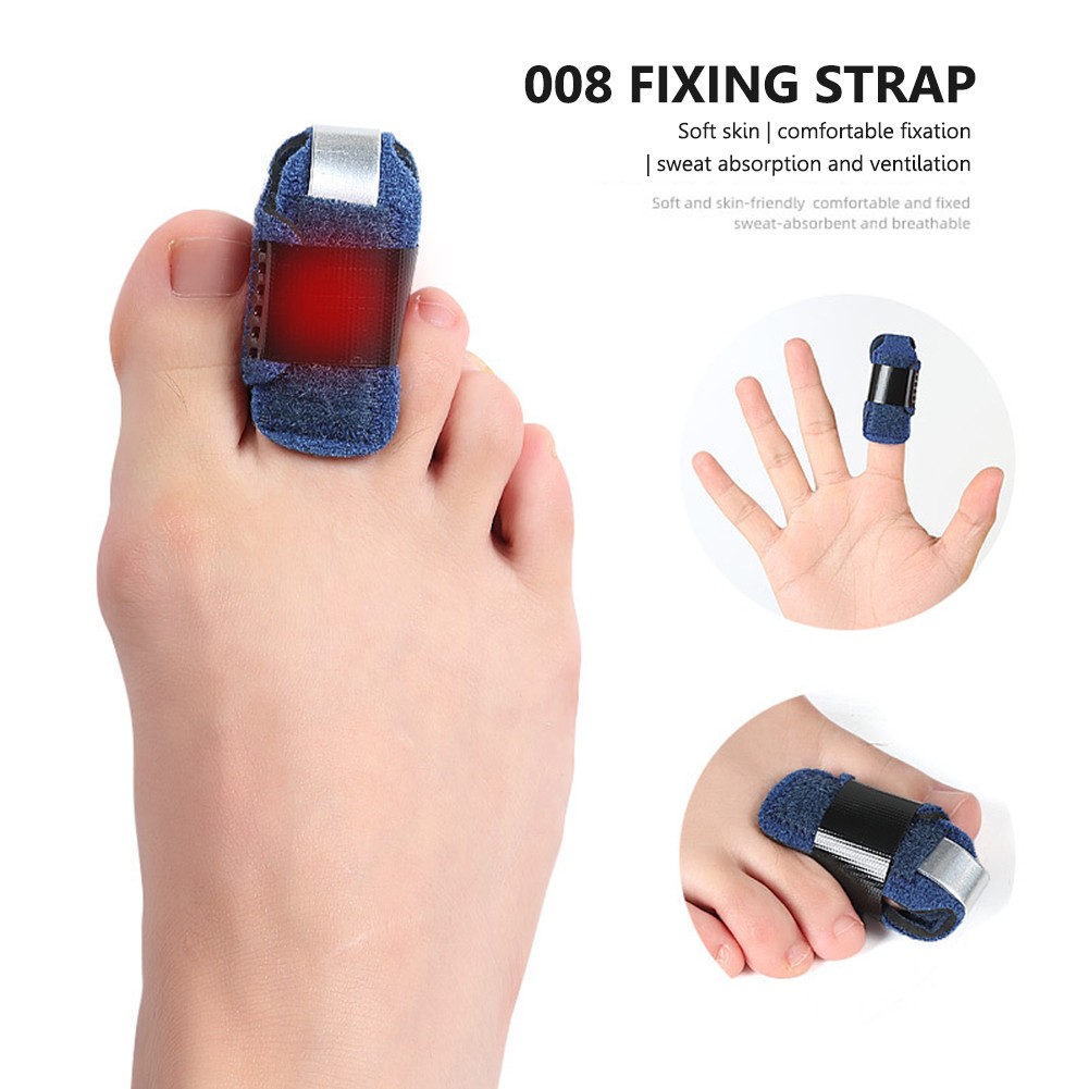 Aluminum Latex Toe Finger Straightener Hammer Toe Valgus Corrector Bandage Toe Separator Splint Wrap Foot Care Tool