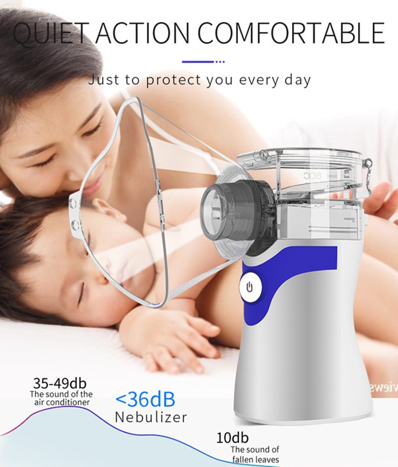 Mini Portable Nebulizer Pharmaceutical Hand Health Care Adult Children Squeeze Silent Nebulizer
