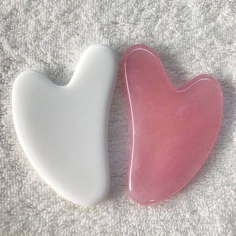 1pc heart shape spa massage beeswax gua sha scraping massage scraper face massager acupuncture board gusha face massager