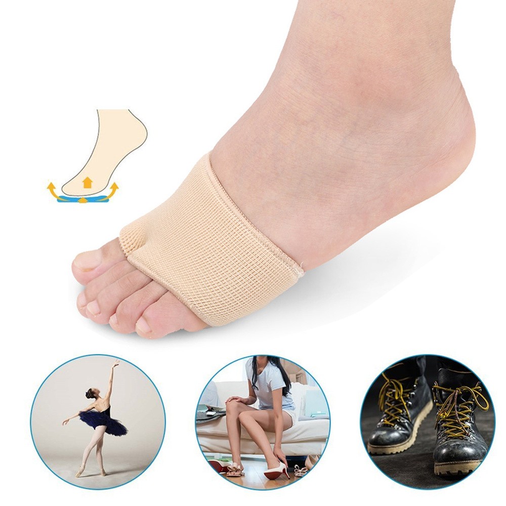 1 Pair Soft Metatarsal Pad Metatarsal Sleeve for Frontal Metatarsalgia, Morton's Neuroma, Plantar Warts, Corns Sesamoiditis