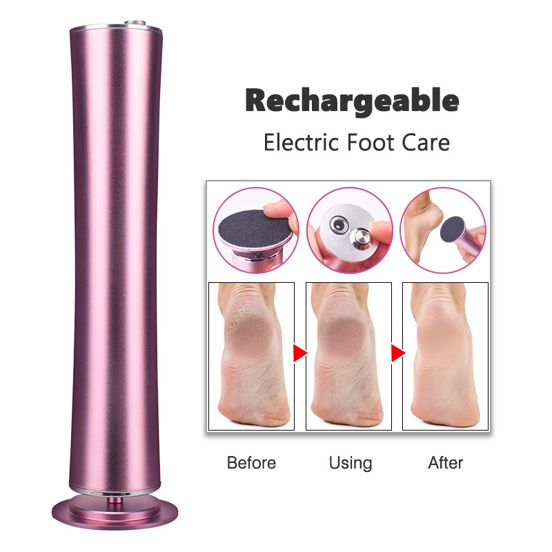 USB Rechargeable Wireless Electric Foot Cuticle File Callus Removal Machine Tools Pedicure Foot Heel Care Tool With Emery