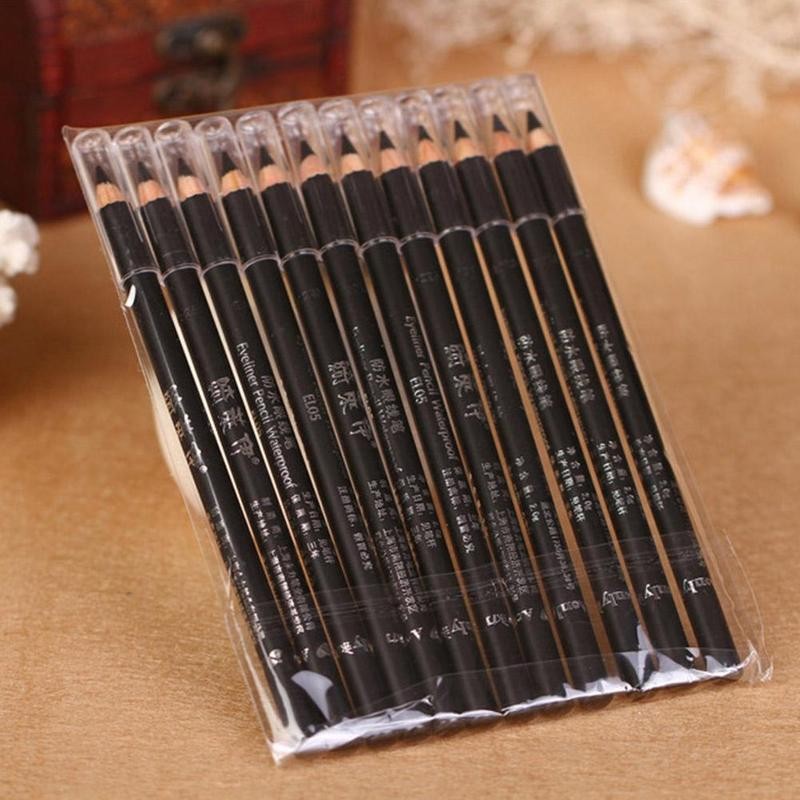 1pc Black Long Lasting Eye Liner Pen Waterproof Eyeliner Smudge-proof Cosmetics Beauty Makeup Tool No Blooming Eyeliner Pencil