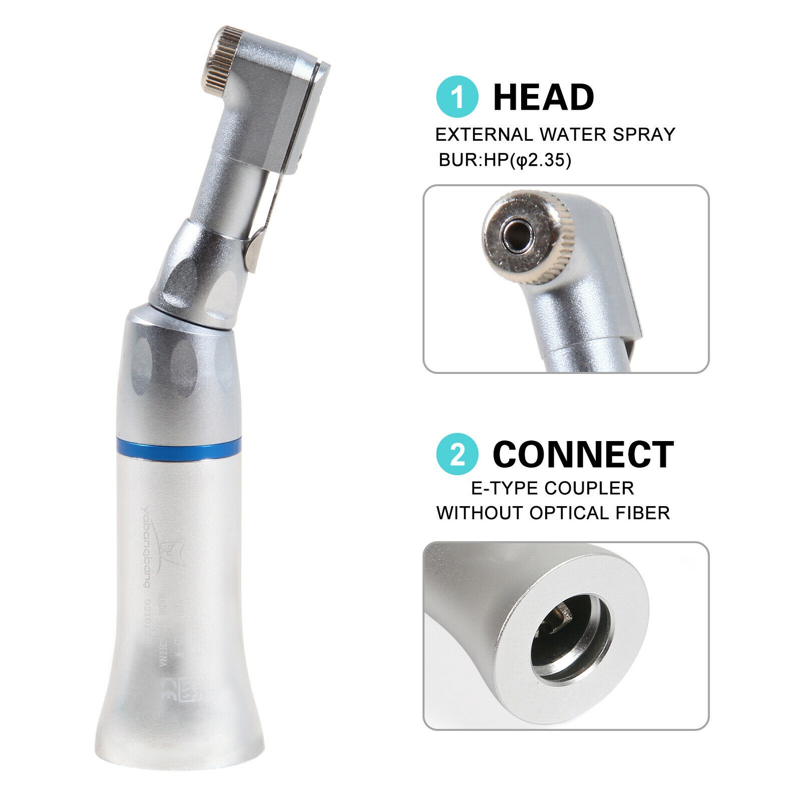 NSK Style Dental Slow Low Speed ​​External Single Water Spray Contra Angle Straight Air Motor Handpiece 4 Holes