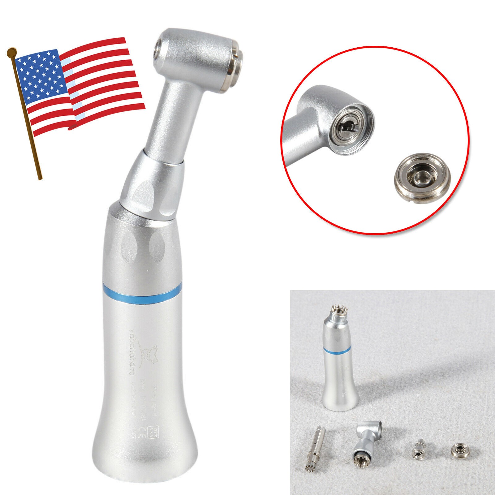 NSK Style Tooth Slow Low Speed ​​Handpiece Contra Angle Push Button Yabangbang