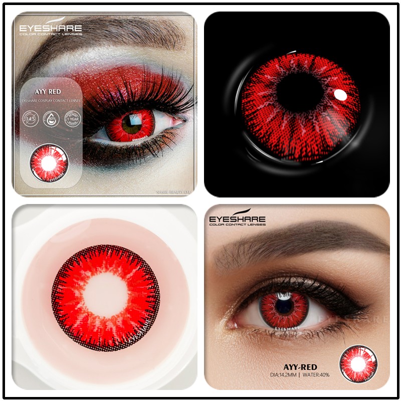 Ishihair Colored Eye Contact Lenses Eye Set Makeup Halloween Beauty Contact Lenses Eye Cosmetic Colored Eyes