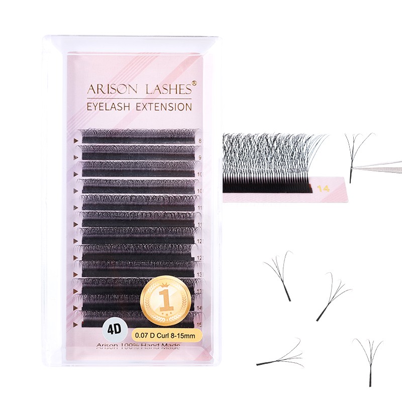 Eyelashes Extension W Shape 3/4D Pre-made Volume Fans w Style Lashes Faux Mink Soft Easy Fan Natural Ariosn Lashes