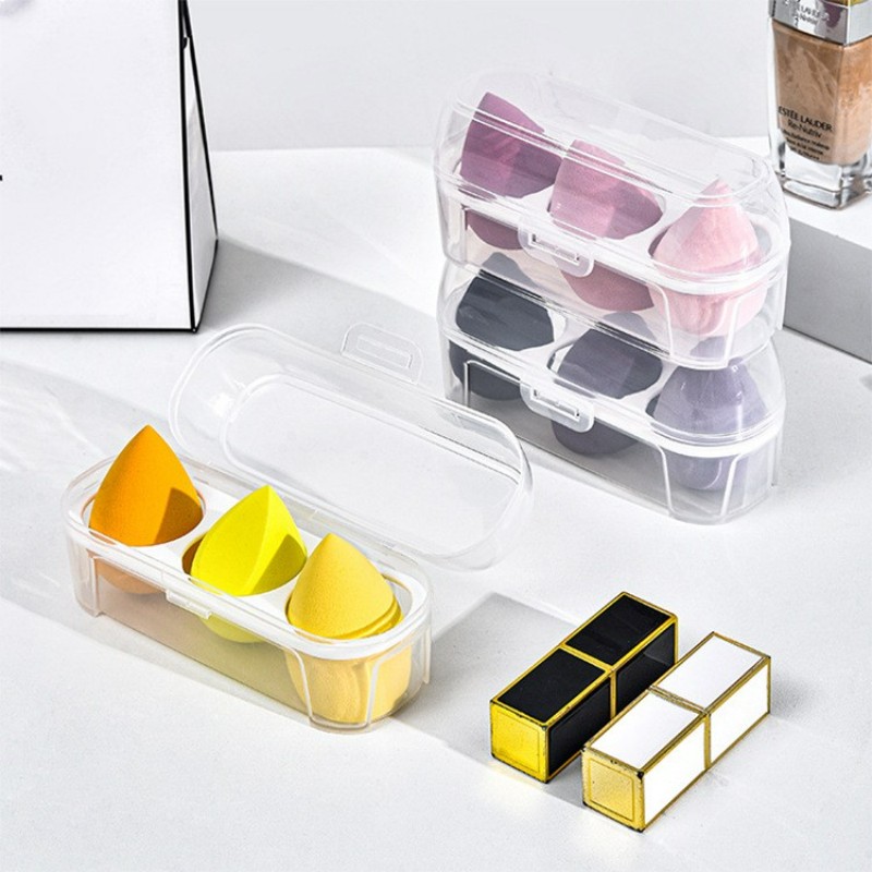 3pcs Makeup Sponge With Box Blending Sponge Cosmetic Cosmetic Puff Foundation Female Make Up Accessories Esponja Maquillaje Femme