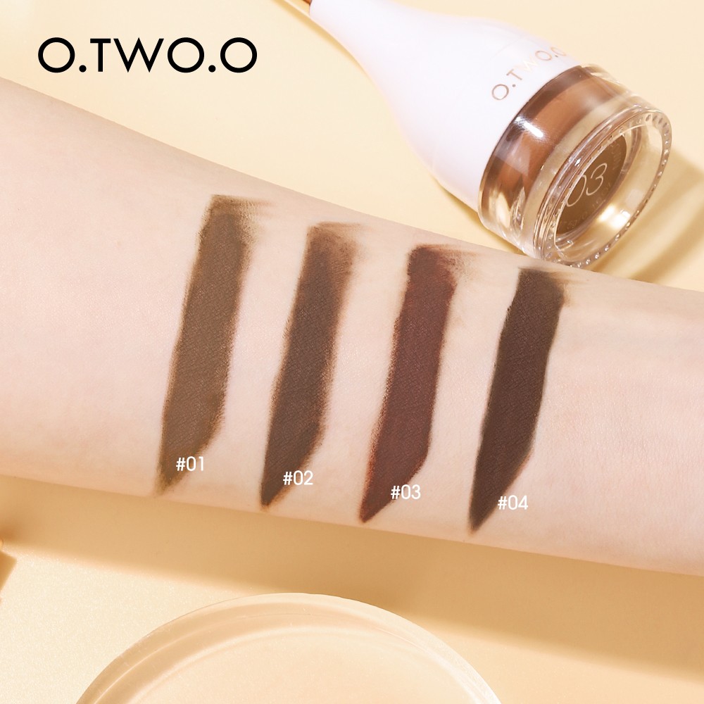 O.TW O.O Eyebrow Pomade Eyebrow Mascara Natural Waterproof Long Lasting Creamy Texture 4 Colors Tinted Sculpted Eyebrow Gel With Brush