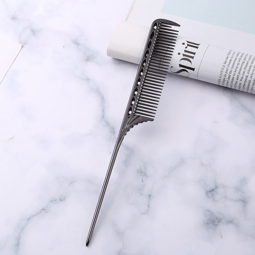 Space Hair Brush Aluminum Hair Comb Professional Hairdressing Combs Hair Cutting Die Barber Hair Brush Combs Salon Tools