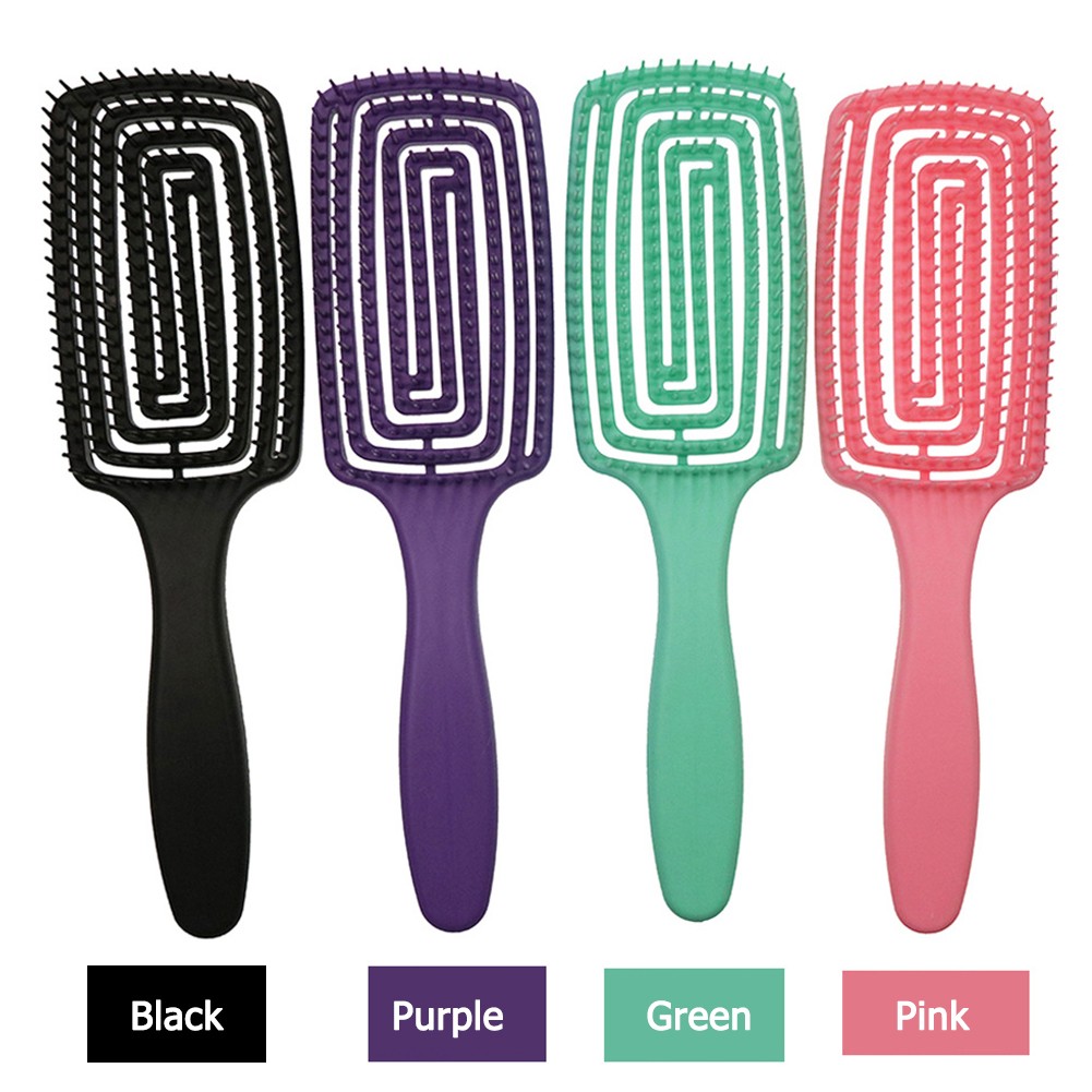 Wide Tooth Arc Massage Comb Anti-static Practical Anti-tangle Comb Salon Styling Non-slip Comfortable Hair Care Hair Brush Comb