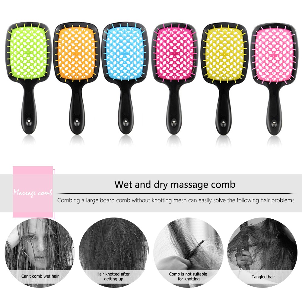 Hollow Air Cushion Massage Comb Straight or Curly Hair Brush Hair Care Accessories Anti-static Comb for Hair Styling