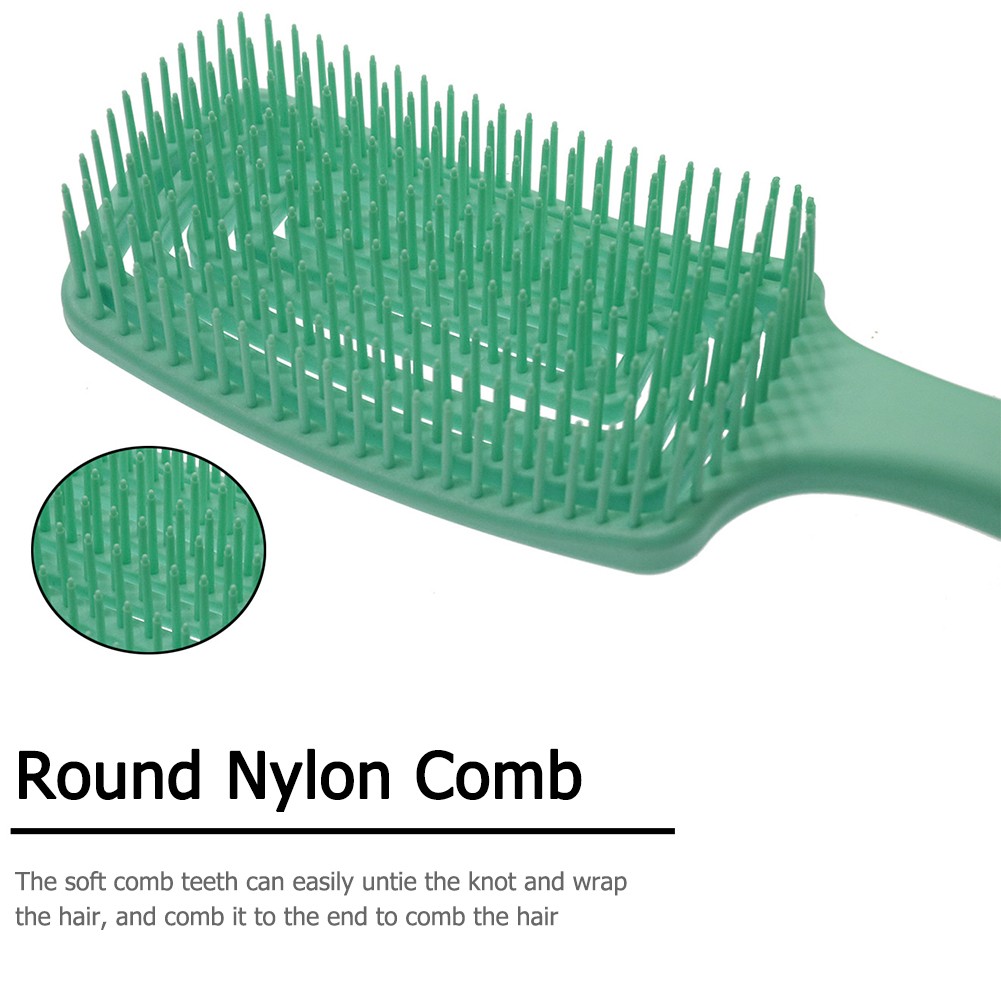 Wide Teeth Arc Massage Comb Anti-static Practical Anti-tangle Salon Styling Comb Non-slip Comfortable Hair Care Hair Brush