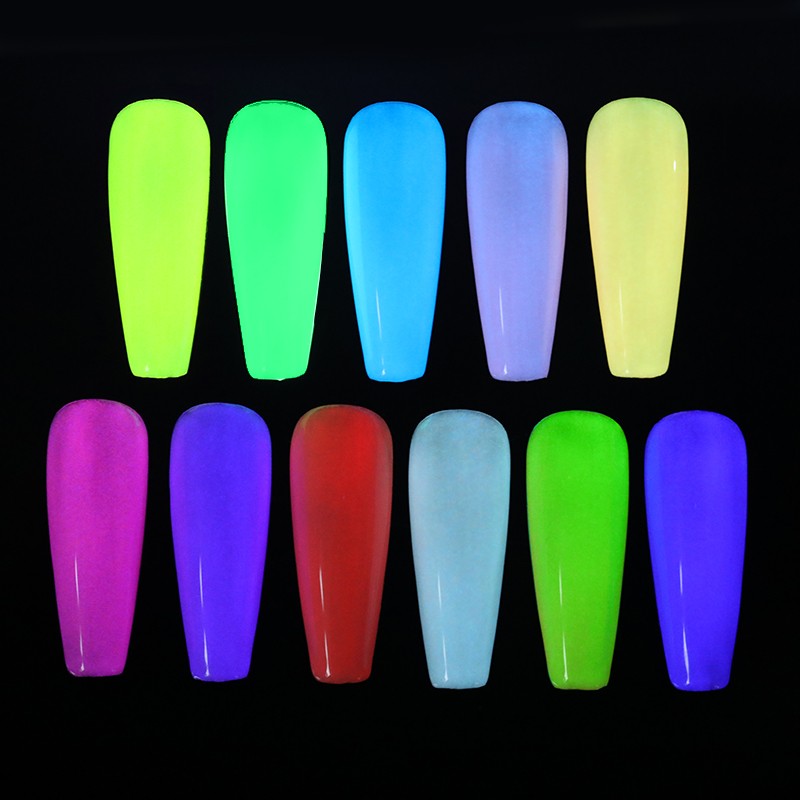 ur sugar 7.5ml luminous gel nail polish glow in the dark color semi permanent soak off uv varnish gel fluorescent nails art