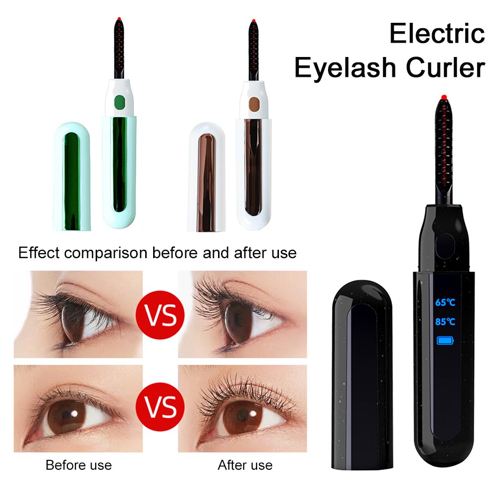 Smart Design Digital Mini Portable Electric Eyelash Curler Professional Salon Home With LCD Display USB Rechargeable