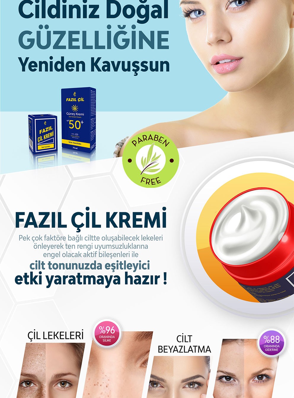 3 pcs Fazil Freckle Cream 40 g