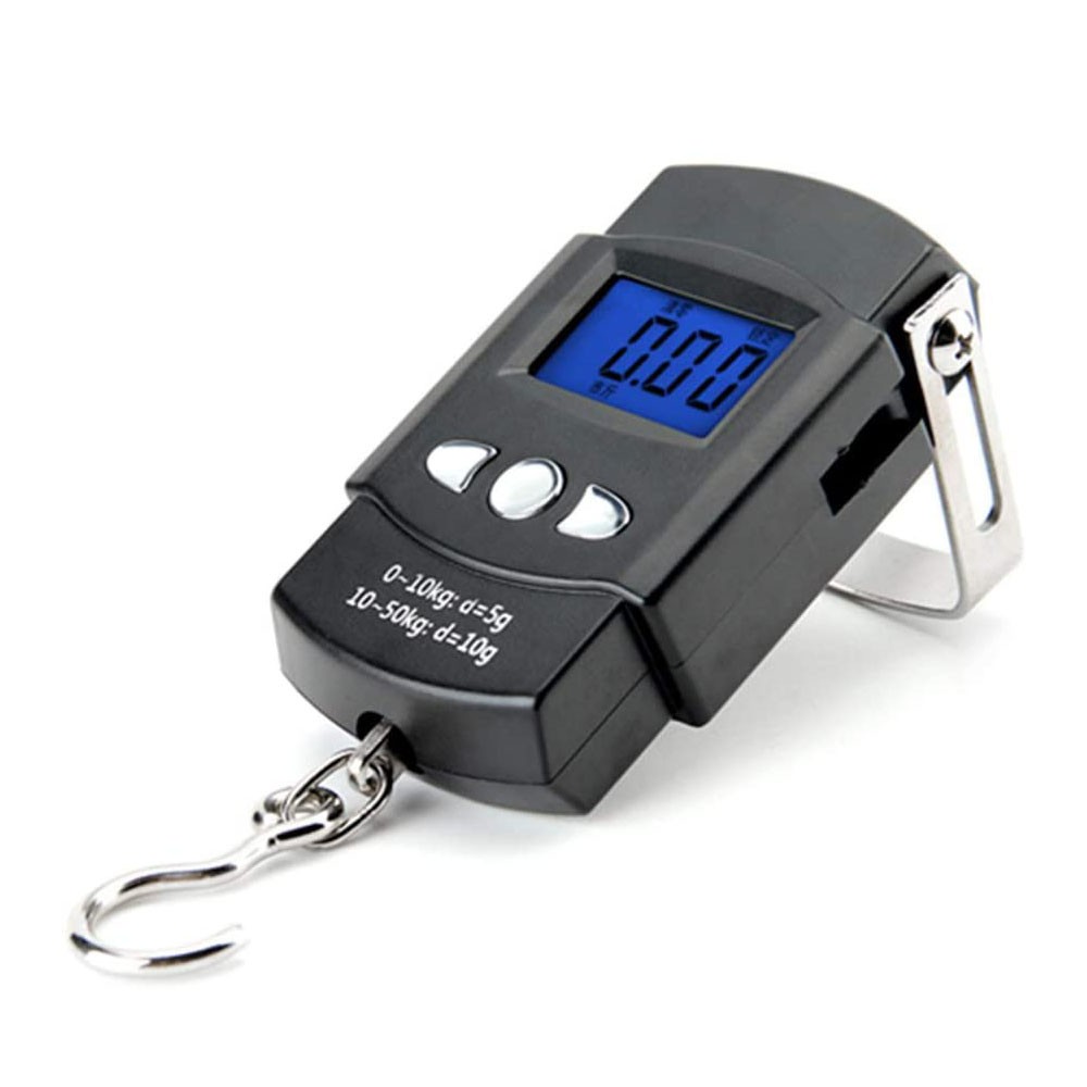 Weighing Scale Portable Electronic Scale 50kg 10g Balance Fishing Hook Digital Hanging Measuring Tape Luggage Ruler for Kitchen