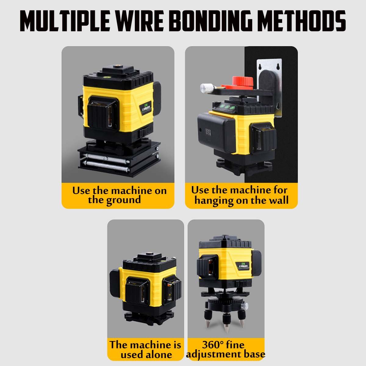 16 Line 4D 360 Laser Leveling Laser Level Green Laser Level Self Leveling Vertical Horizontal Measuring Tool